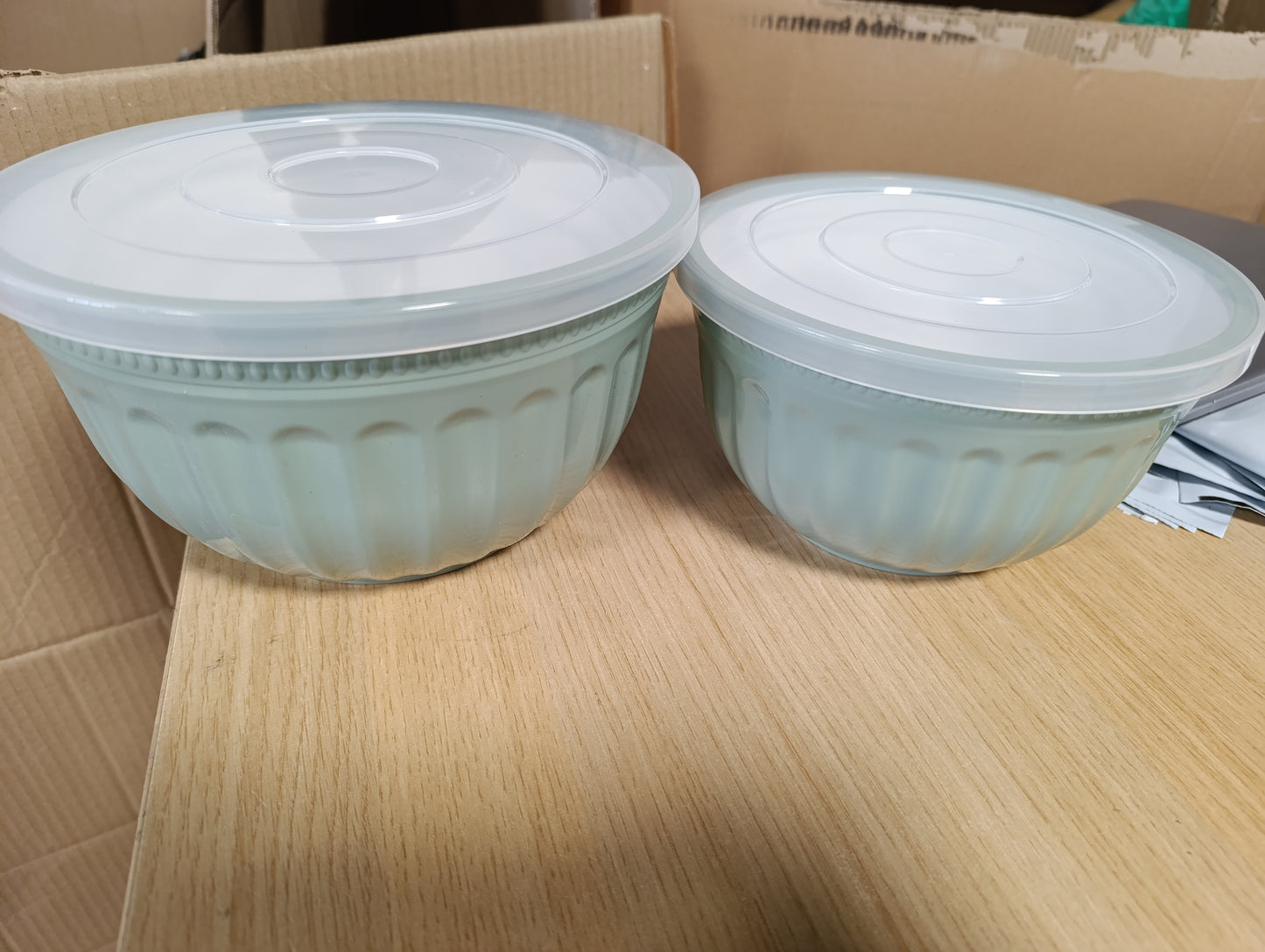 141804 - GreenGate ramekin Alice ngjyrë blu e hapur me kapak, set prej 2 copësh, L 6,5 cm, D 13,2 cm.