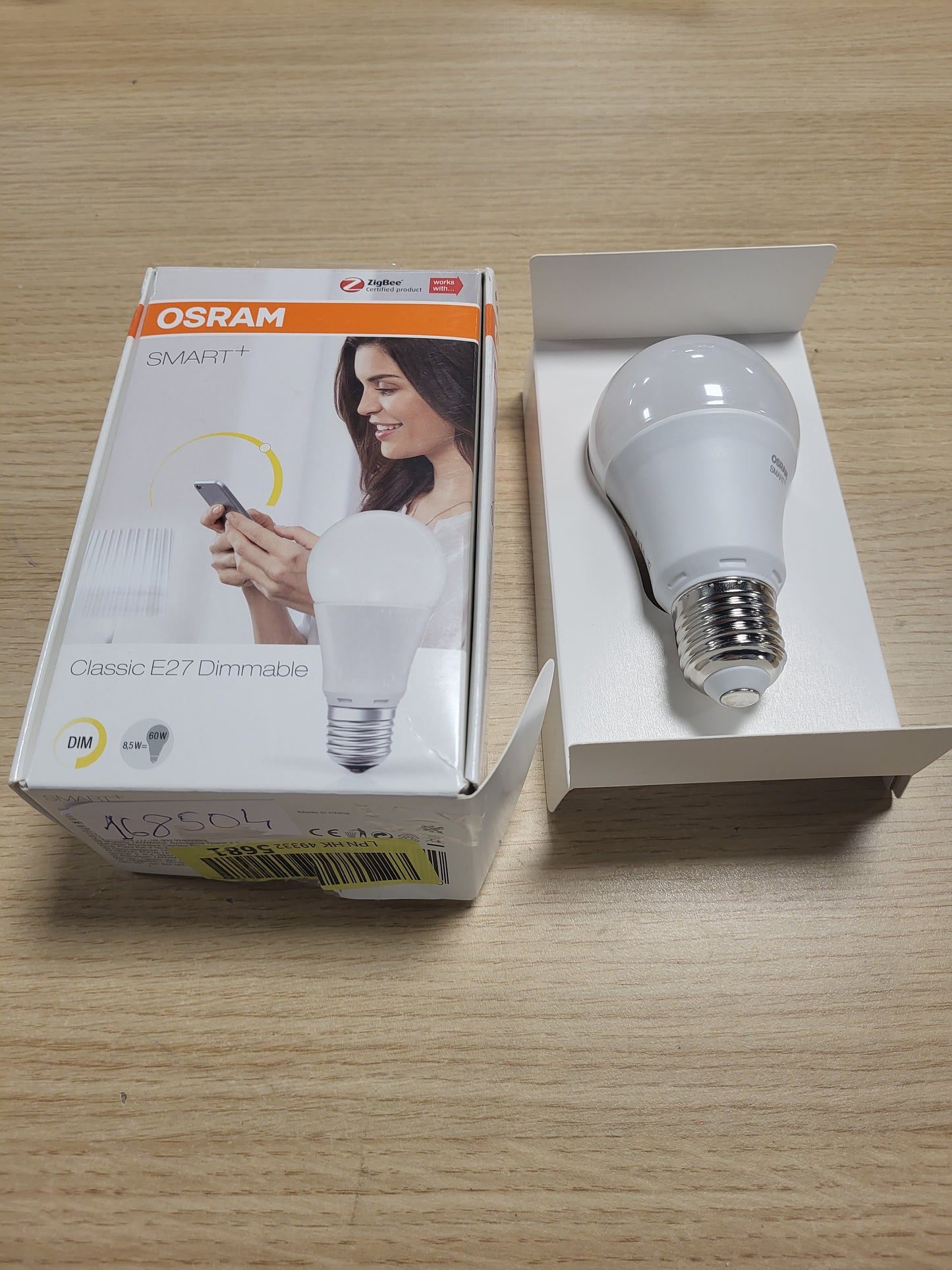 168504 - OSRAM Smart+ LED, Llambë ZigBee E27, Ngjyra e Bardhë e Ngrohtë, me Opcionin e Errësimit, Përputhshmëri Direkte me Echo Plus dhe Echo Show (Gjenerata e 2-të)