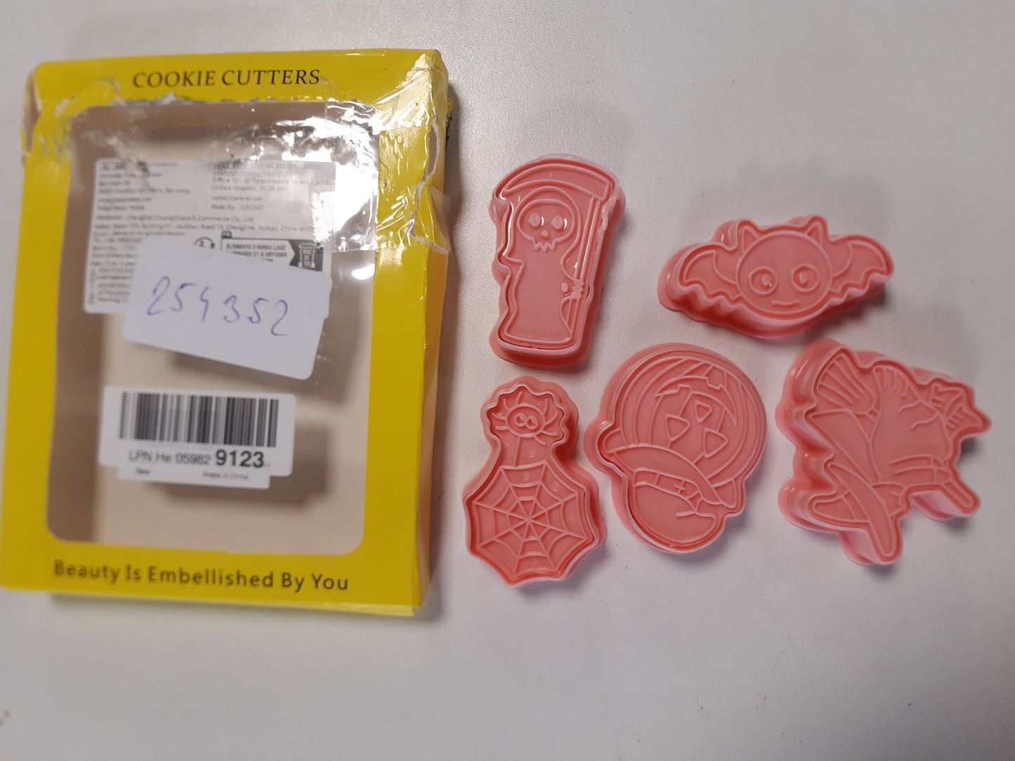 254352 - Leesgel Vula Biskotash 3D të Shtypshme, Prerës Biskotash për Halloween, 6 copë për ëmbëlsira dhe pjekje "Bëje Vetë"