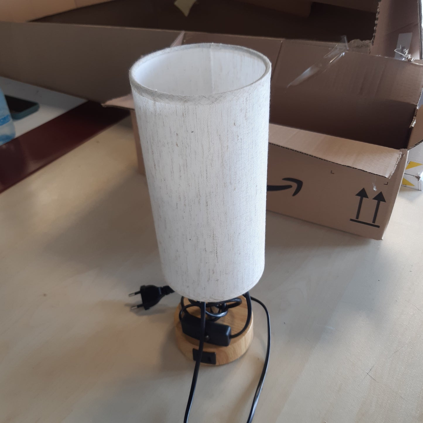 224032 - UPXNBOR Llambë nate me funksion karikimi USB-A dhe USB-C, llambë nate me prekje, 3 nivele drite të ngrohtë, kabllo energjie 1.5 m, llambë E27 e përfshirë