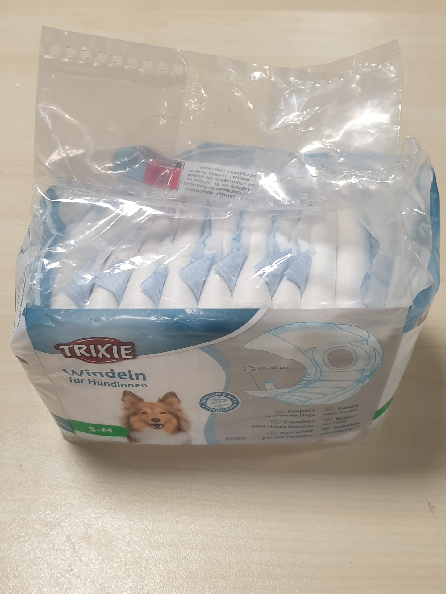 216210 - TRIXIE Pelena për femra, perimetri i belit: 28-40 cm, SM, 12 njësi