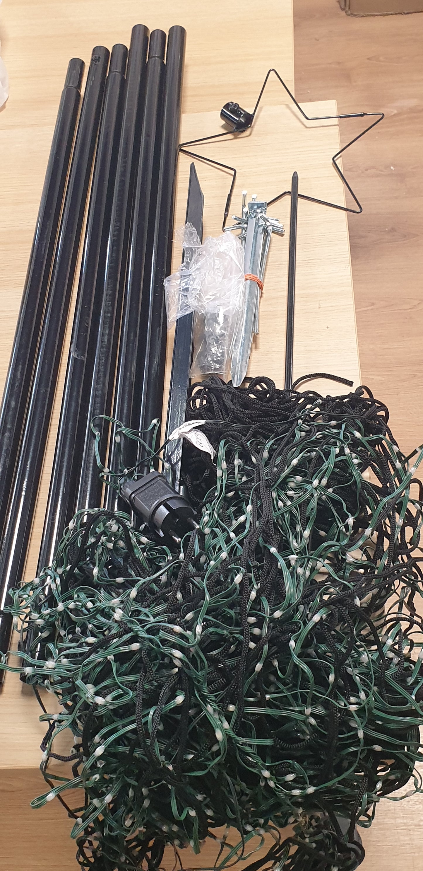 181641 - VIDAXL Pemë Krishtlindjesh me LED e Bardhë të Ftohtë 1534 Thumba, Gjatësi 500 cm