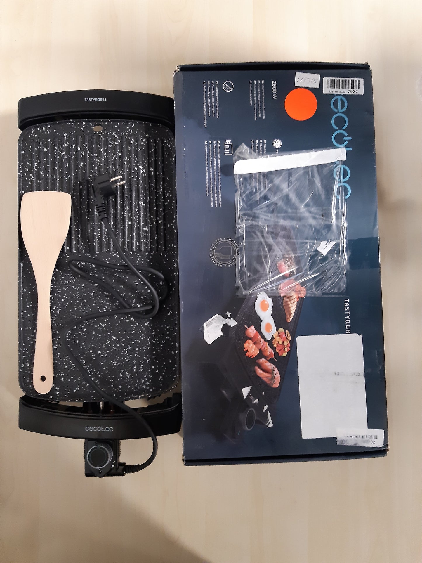 118508 - CECOTEC Plakë Elektrike Tasty&Grill 2500-3000 MixGrill. Fuqia 2000-2600 W (RockWater, 2600 W)