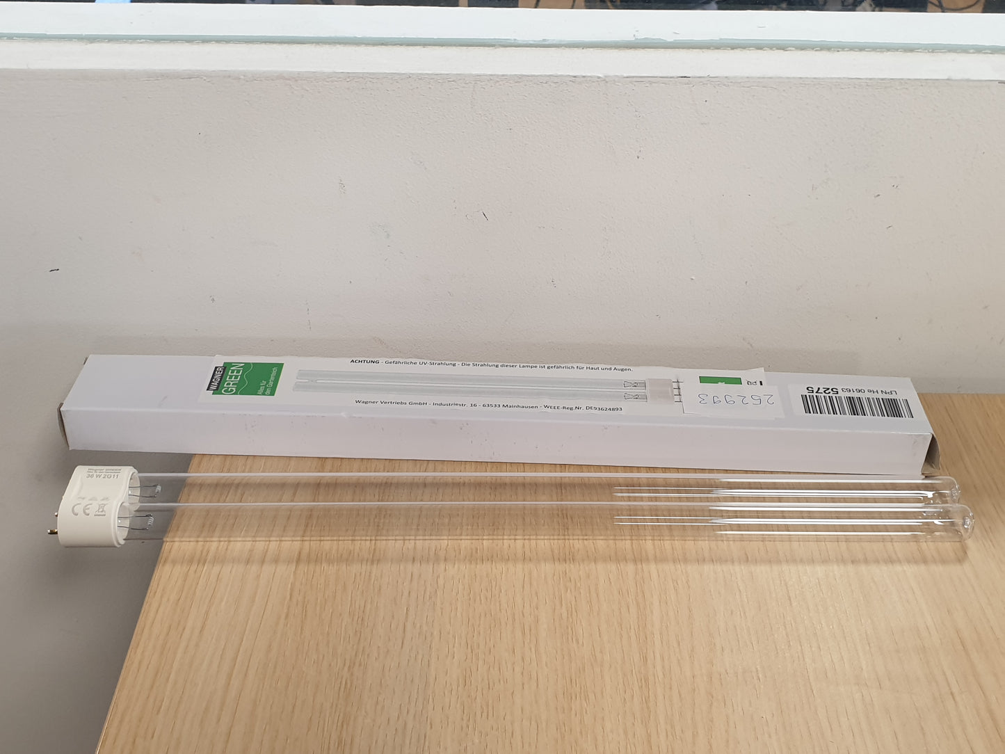 252993 - WAGNER Llambë zëvendësuese Green UVC 2G11 PL-L për filtrin e pellgut, 36 vat