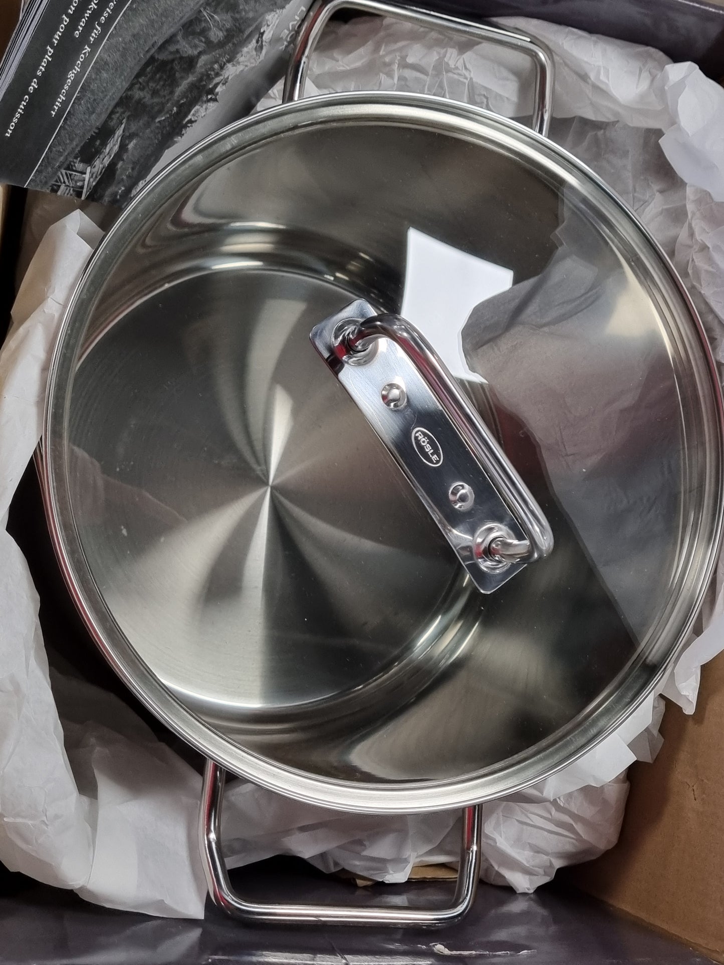 213078 - RÖSLE Tenxhere universale gatimi prej çeliku inox 18/10, 24 cm