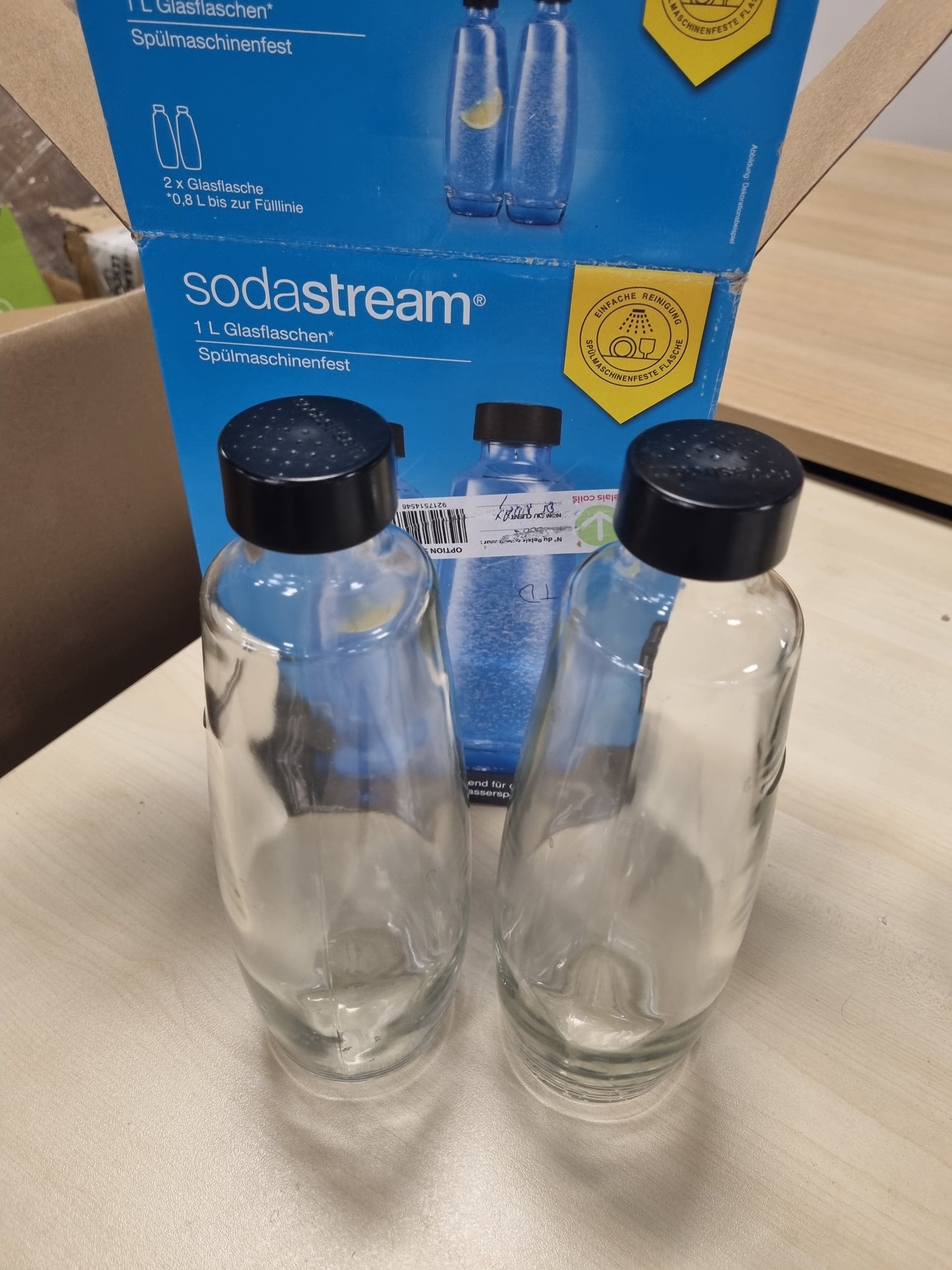 214470 - SODASTREAM Shishe qelqi 1L DUO, Mund të lahet në lavastovilje, E pajtueshme me DUO dhe E-DUO, Paketim me 2 copë