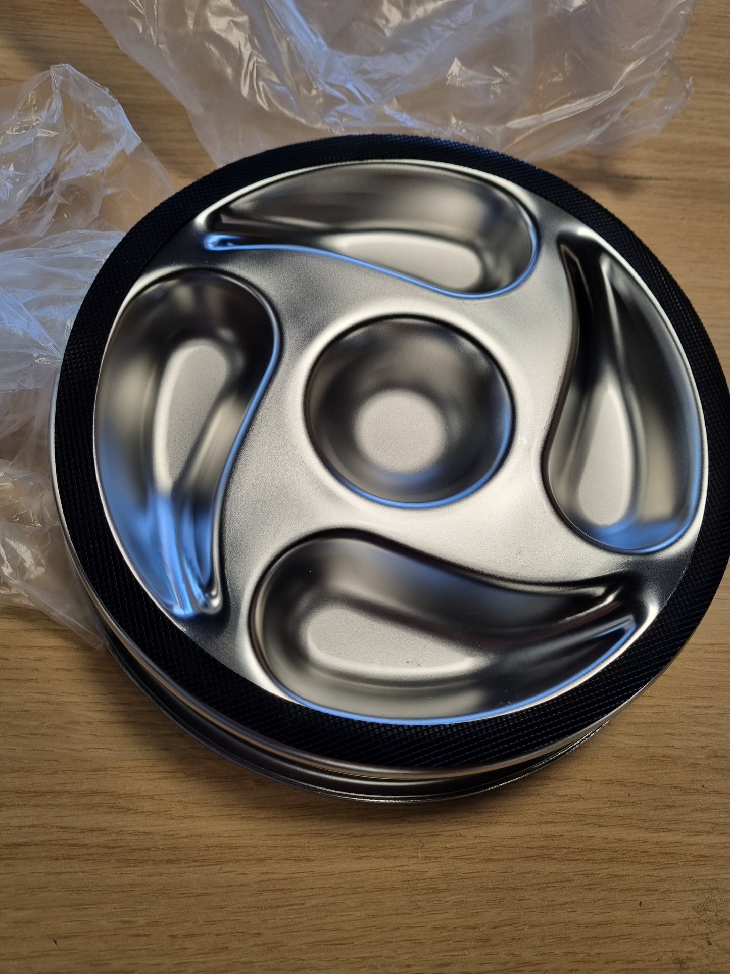 215632 - ACEONE Enë për qen kundër gëlltitjes, çelik inox 304, Enë metalike për qen me ushqyes të ngadaltë, Enë e madhe për qen me dyshek silikoni