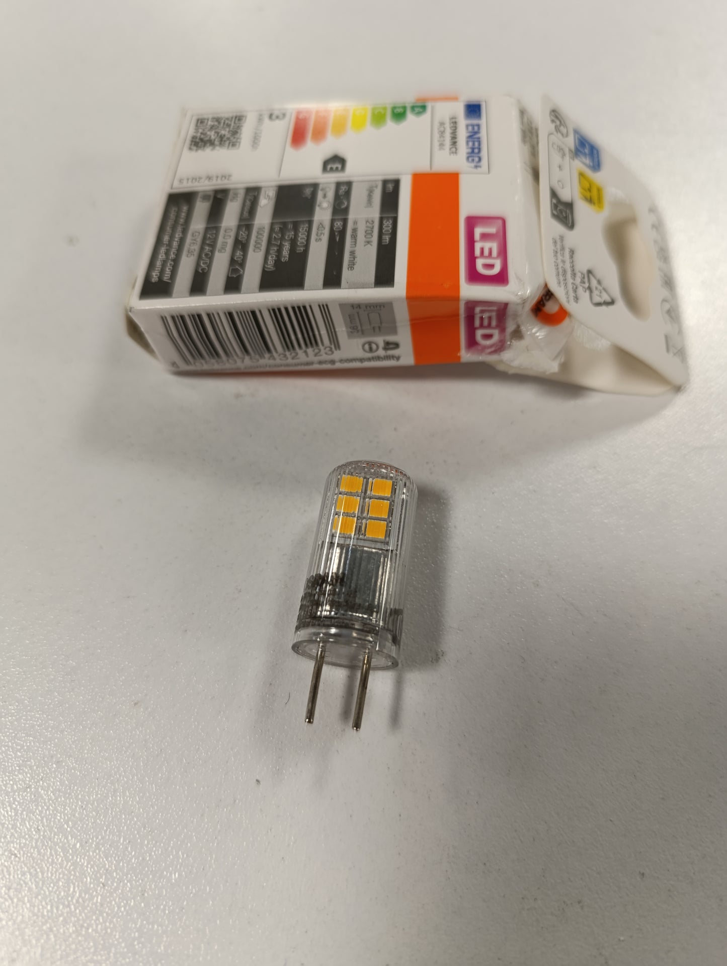 220322 - OSRAM Llambë LED me kunja GY6.35, e bardhë e ngrohtë (2700 K), 12 V, 2.6 W, zëvendësim 30 W
