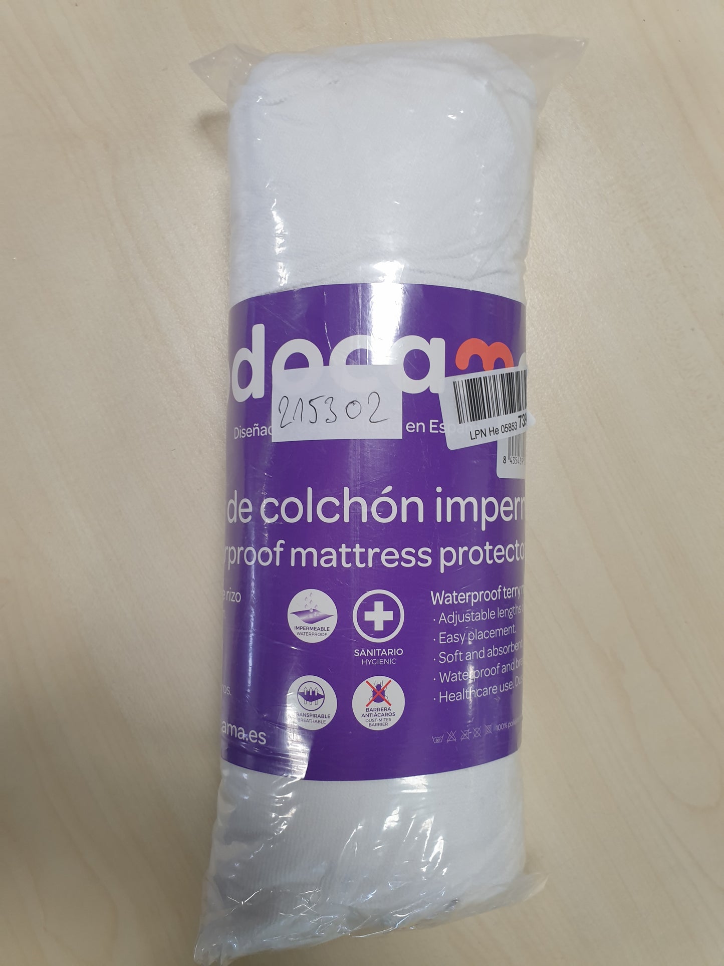 215302 - TODOCAMA Mbrojtës dysheku me copë terry të papërshkueshme nga uji, për shtrat 135 x 190/200 cm