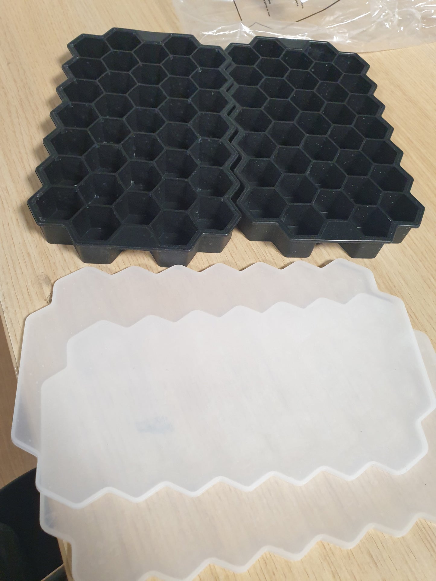 230164 - Silicone Tabaka për Kuba Akullore, 37 Katrorë * 2, me Kapak, E Zezë