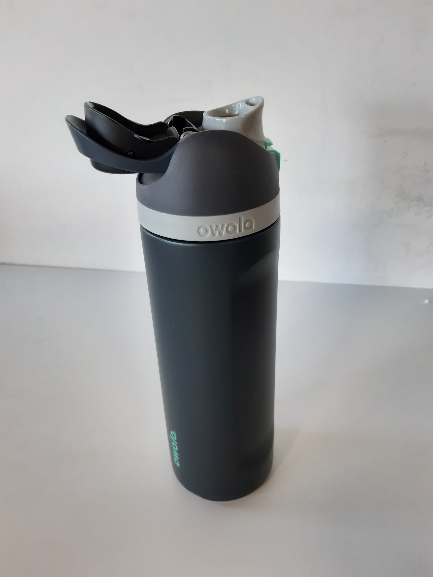 239857 - OWALA Shishe uji e izoluar prej çeliku inox FreeSip me kashtë dhe kapak, 710 ml, pa BPA, mban pijet të ftohta për 24 orë