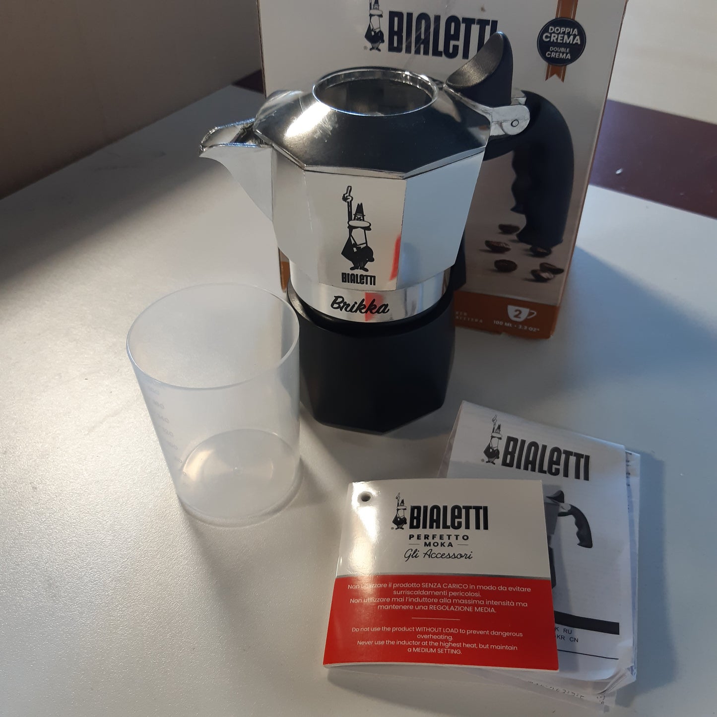 226691 - BIALETTI New Brikka 2023 - Kafe Moka pot - 2 filxhanë - Alumini - E zezë