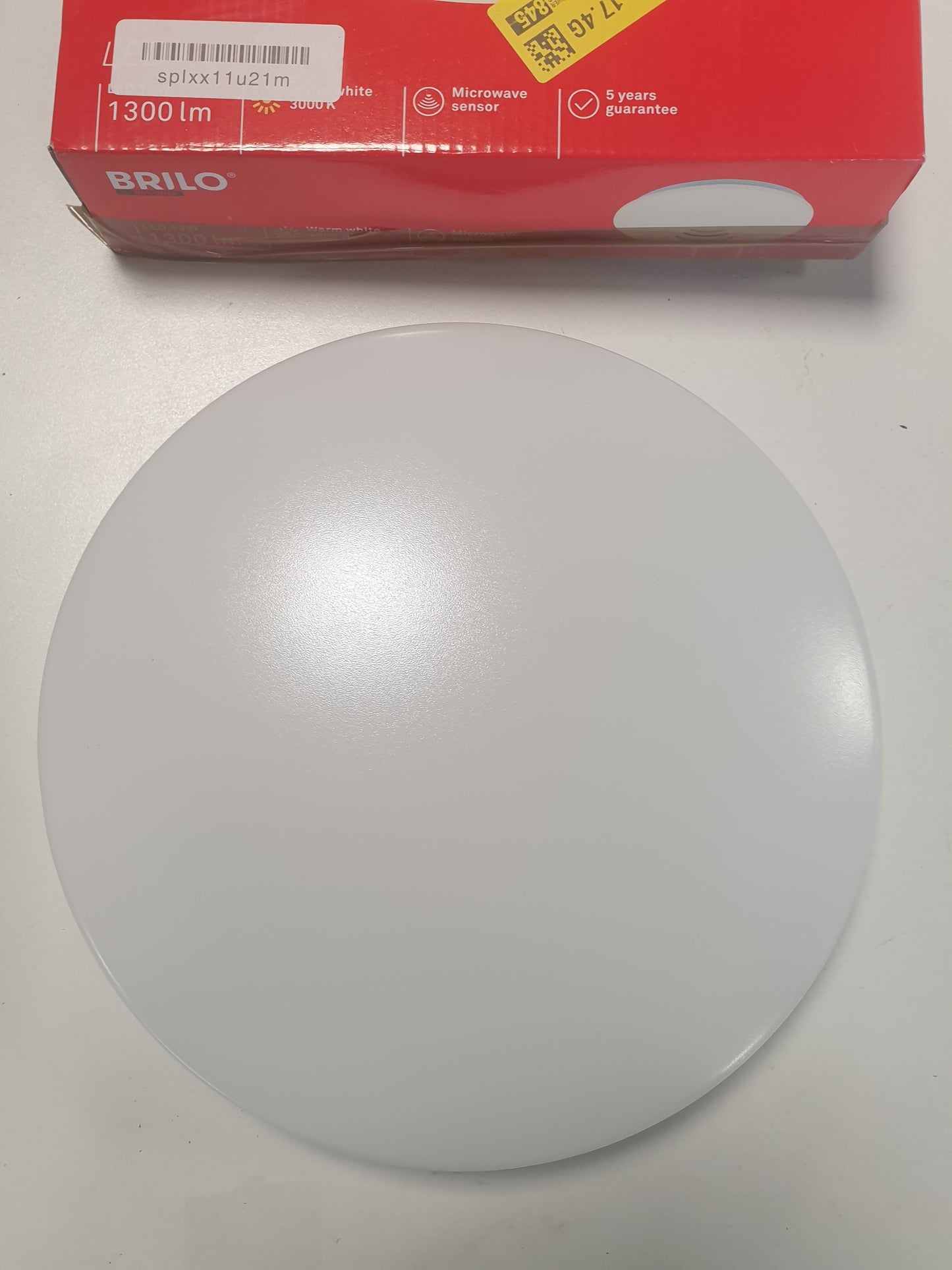 247086 - BRILONER | Llambë tavani LED | Detektor lëvizjeje | Dritë e bardhë e ngrohtë | 12 vat | 1300 lumen | 270x60 mm