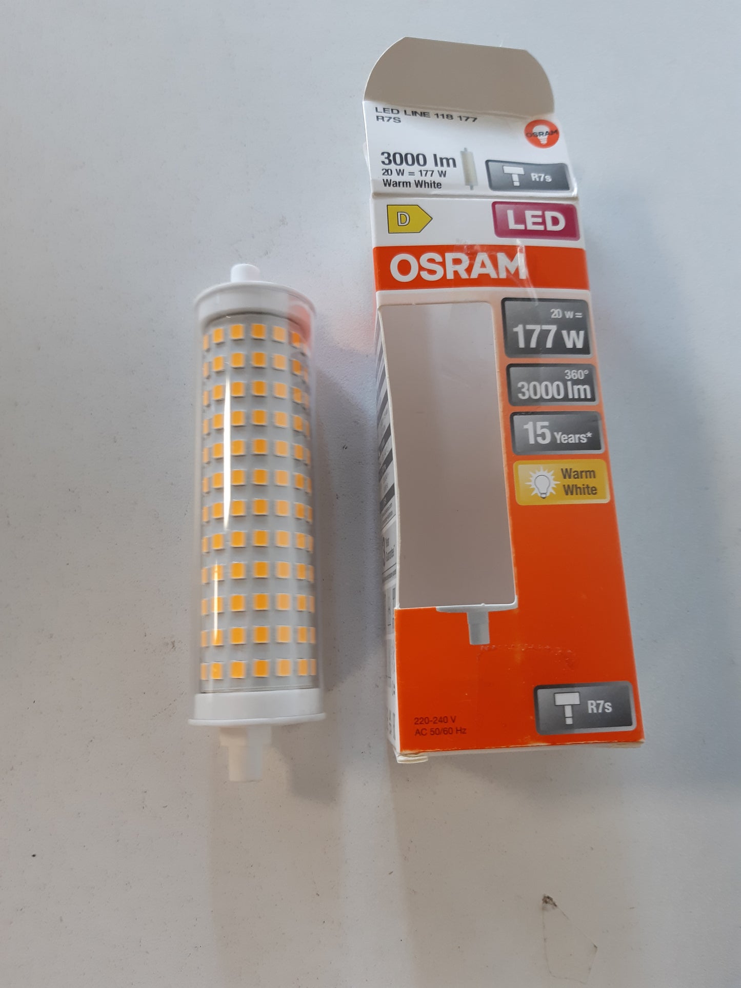 261753 - OSRAM Llambë LED Line me filament, plastike transparente, 20 W, R7s, 3000 lm, dritë e bardhë e ngrohtë 3000 K