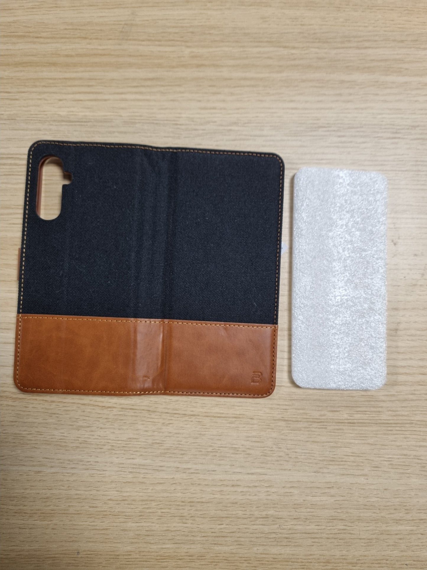 190113 - BEZ - Mbulesë për Samsung Galaxy A14 5G / A14 4G, Portofol prej Lëkure Poliuretani me Bllokim RFID, Xhep për Monedha dhe Mbyllje Magnetike, e Zezë