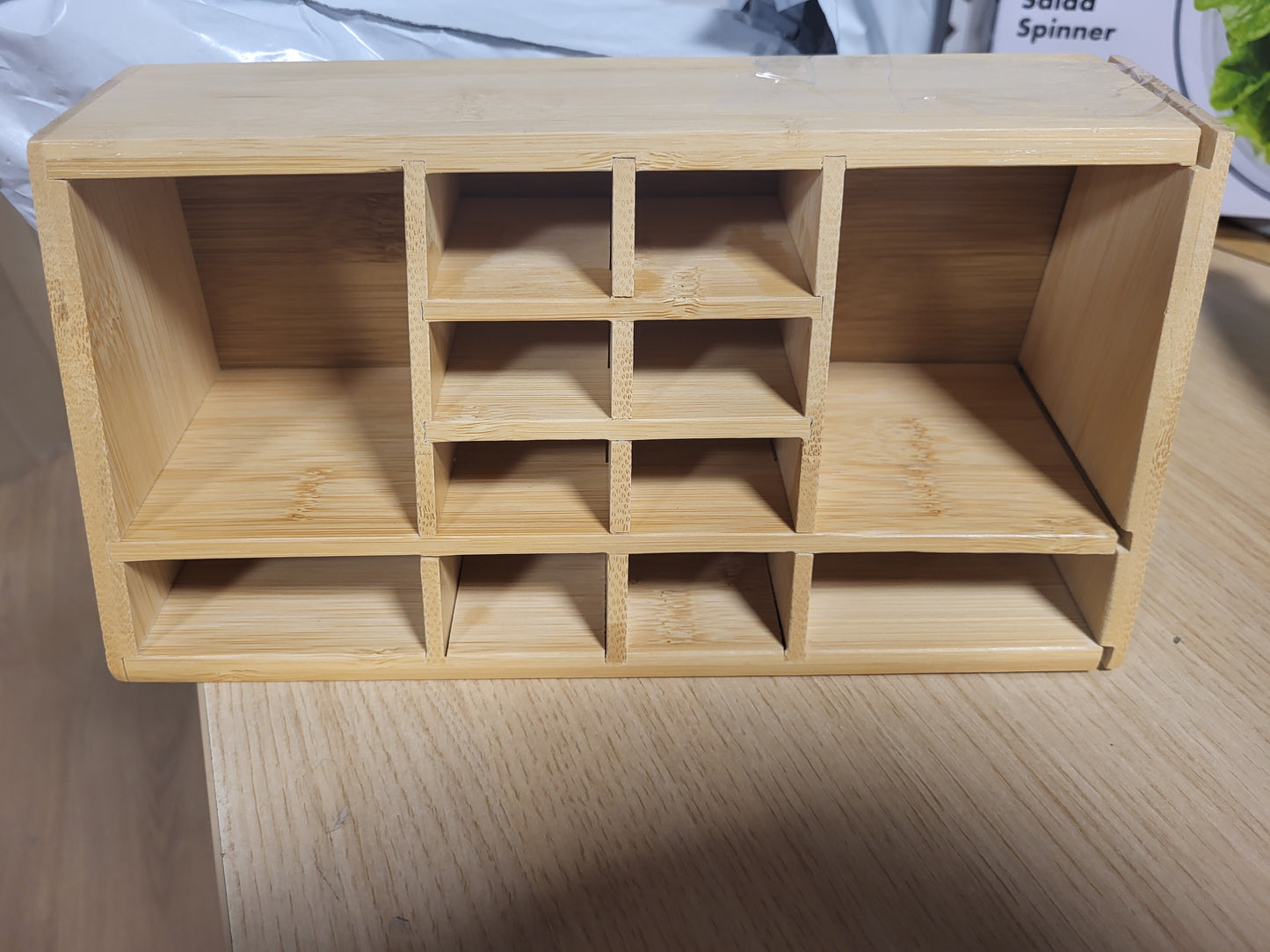 215771 - ZELLER Organizues me 12 ndarje, prej bambuje, afërsisht 25.4 x 12 x 10 cm