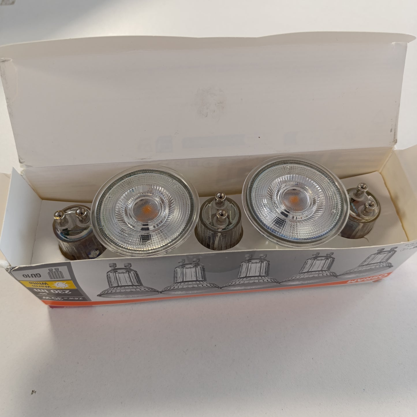 186281 - OSRAM LED PAR16, GU10, E Bardhë e Ngrohtë, 35V, kënd rrezeje 36 gradë, pako me 5 pjesë - Padimërueshme