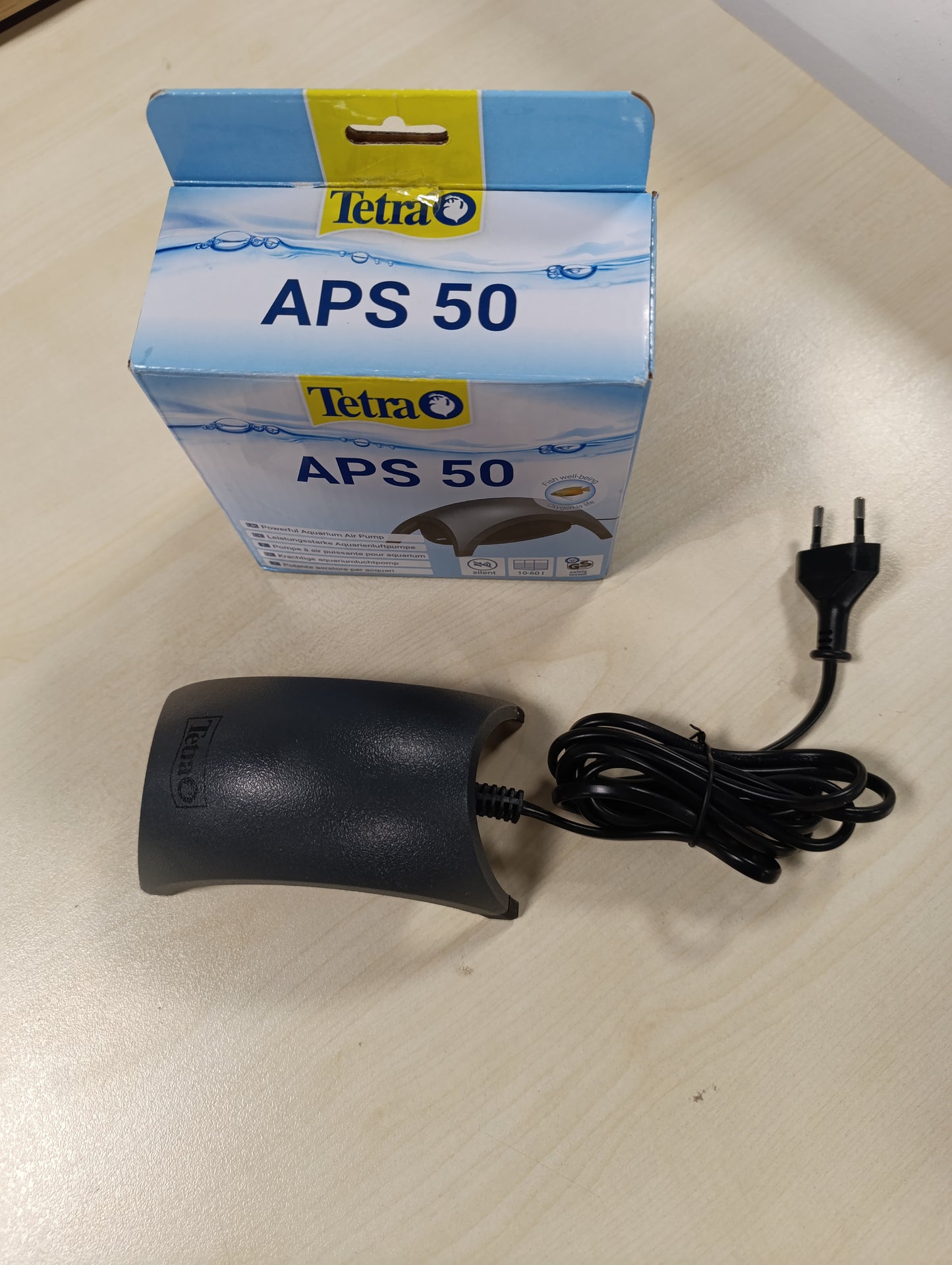 252276 - TETRA Pompë Akuariumi APS 50 10-60 L, e Heshtur dhe me Pompa Ajri të Fuqishme, Antracit
