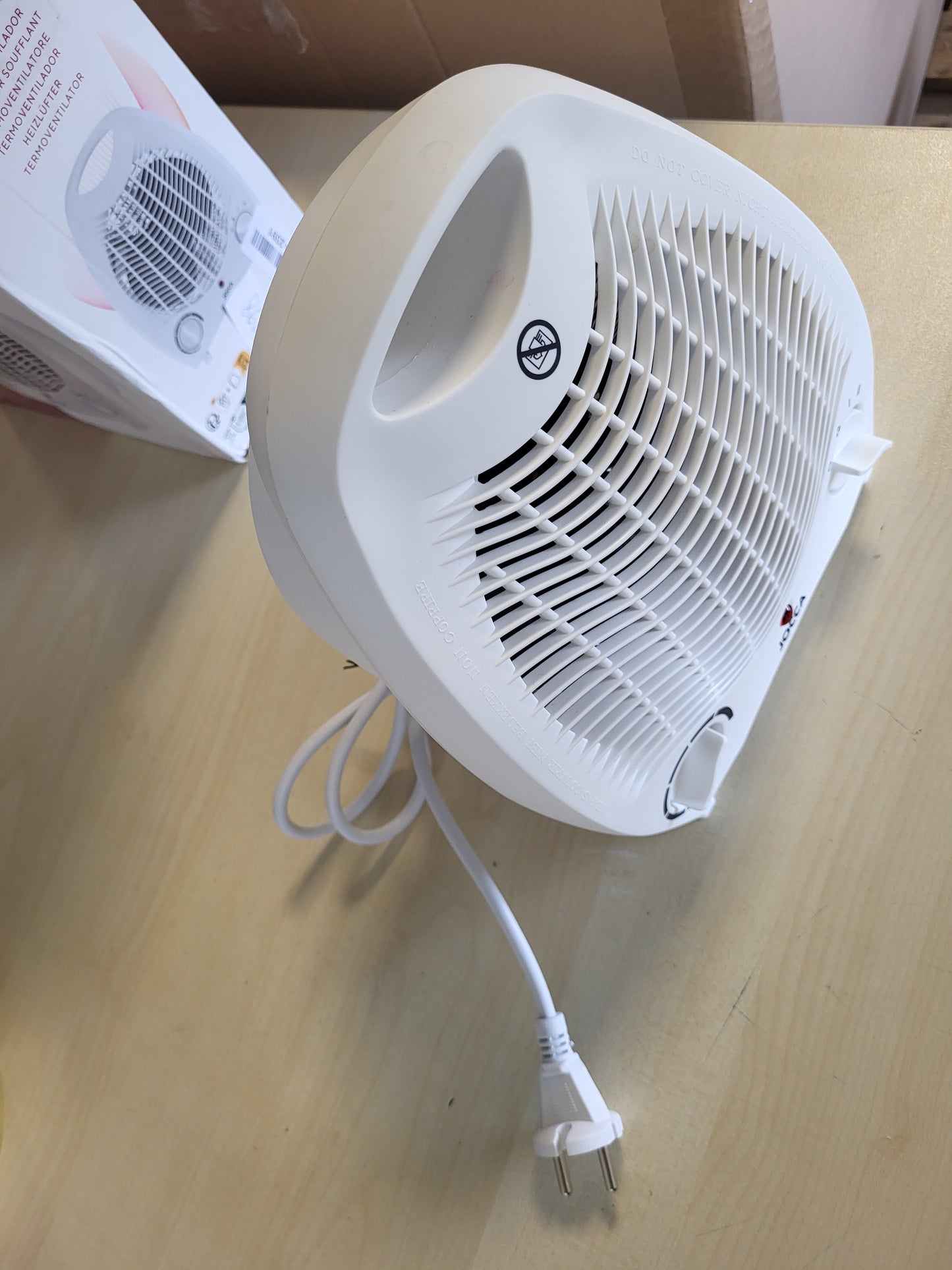 221298 - JOCCA Ngrohës elektrik me ajër të nxehtë 2000W, Ngrohës banjoje, Funksion ngrohjeje dhe ventilatori, 2 shpejtësi, Dorezë mbajtëse