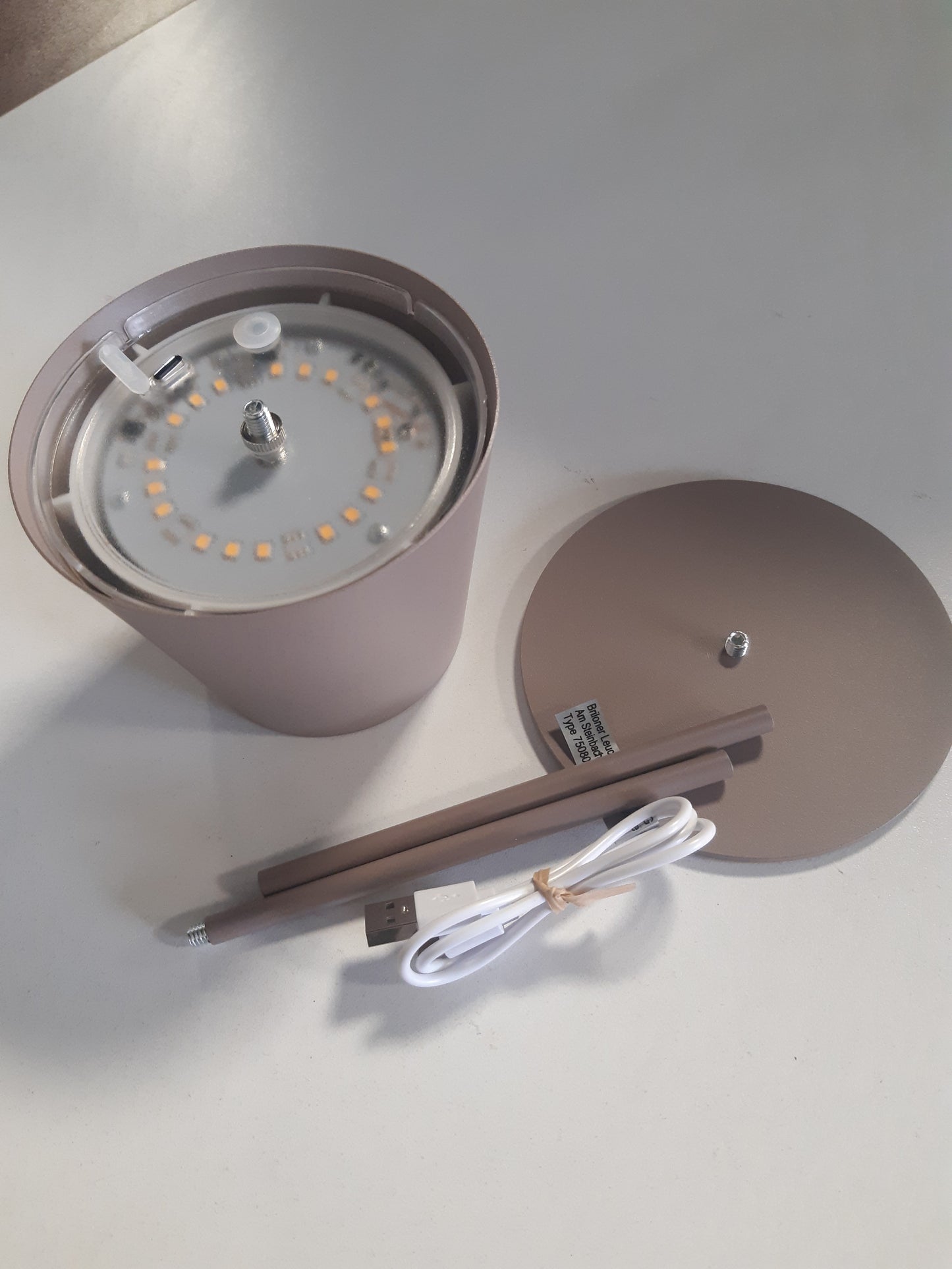 233458 - BRILONER - Llambë tavoline LED pa tel me kontroll me prekje, e rregullueshme në lartësi, 36x10.5 cm, Umbrasand