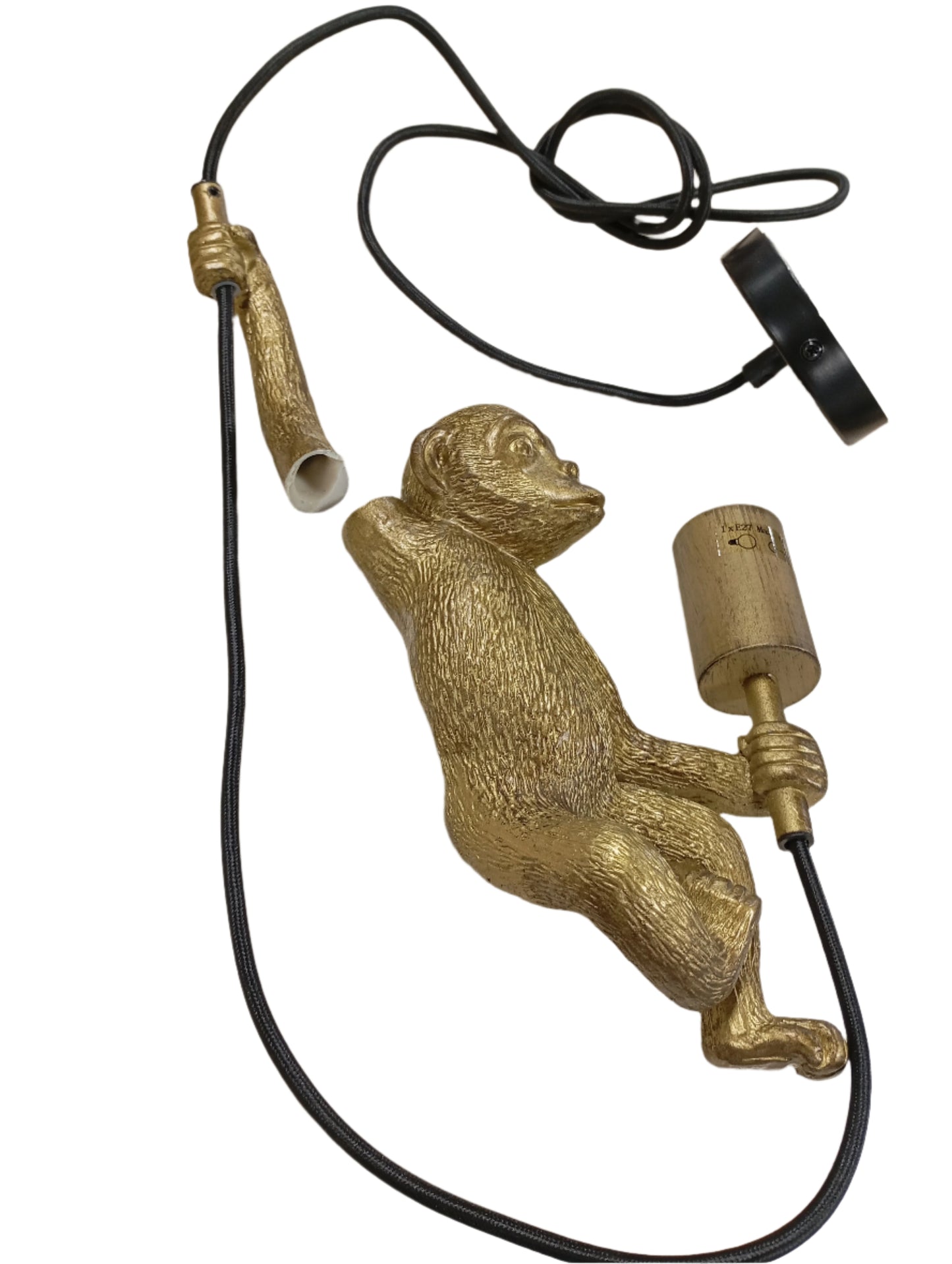 75403 - LUCIDE EXTRAVAGANZA CHIMP – Llampa Varëse me dimensione Ø 18 cm – 1 x E27 – Ngjyra e Zezë