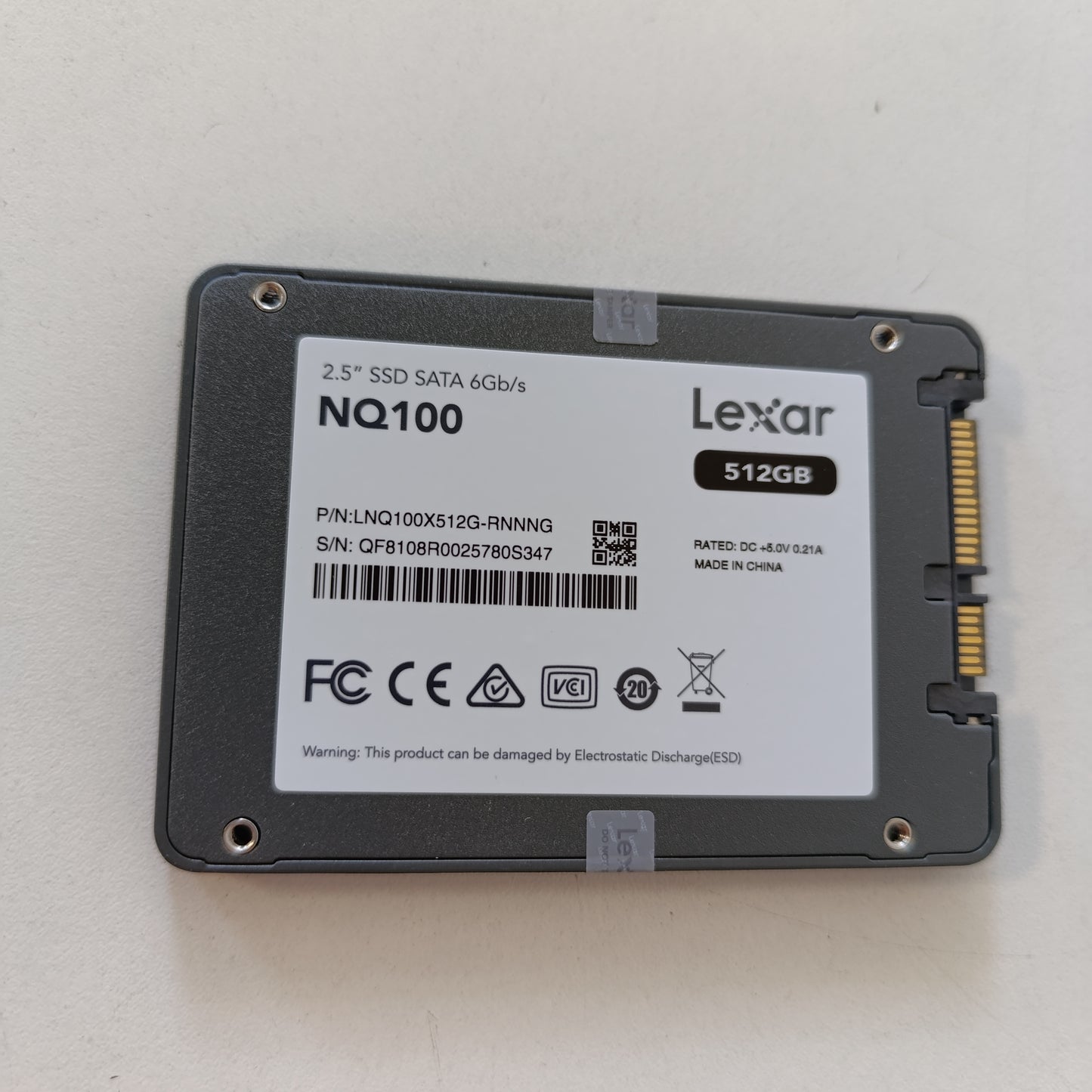 267757 - Lexar SSD 2.5 inç SATA III 512GB, shpejtësi leximi deri në 550 MB/s, për laptop dhe desktop
