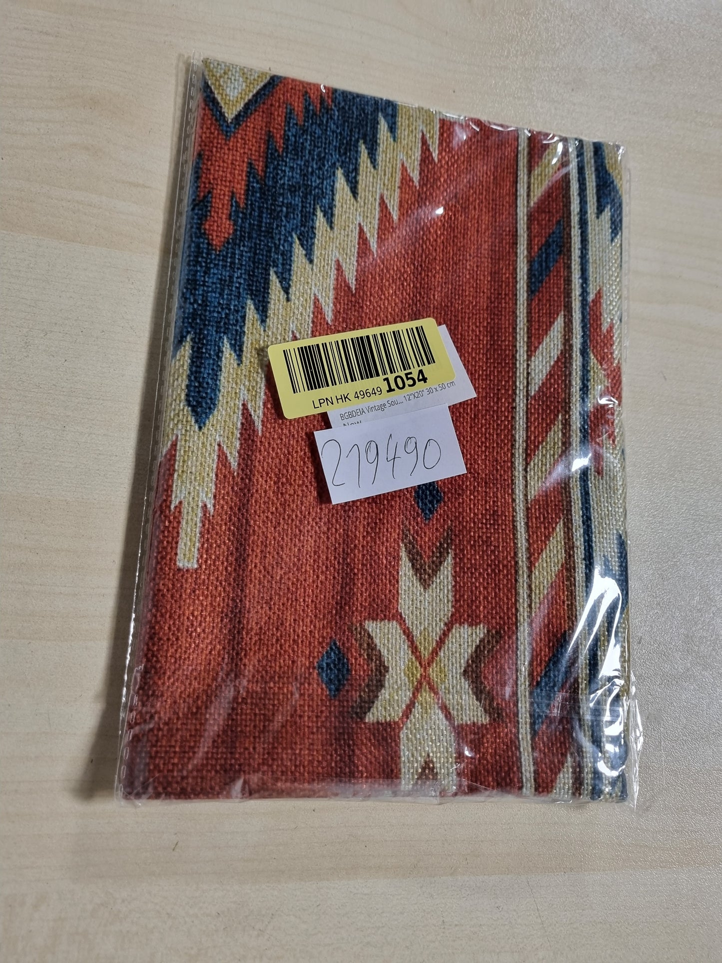 219490 - BGBDEIA Mbulesë jastëku Vintage Jugperëndimore Amerikane, e kuqe, pambuk Aztec, liri, drejtkëndëshe, 30 x 50 cm