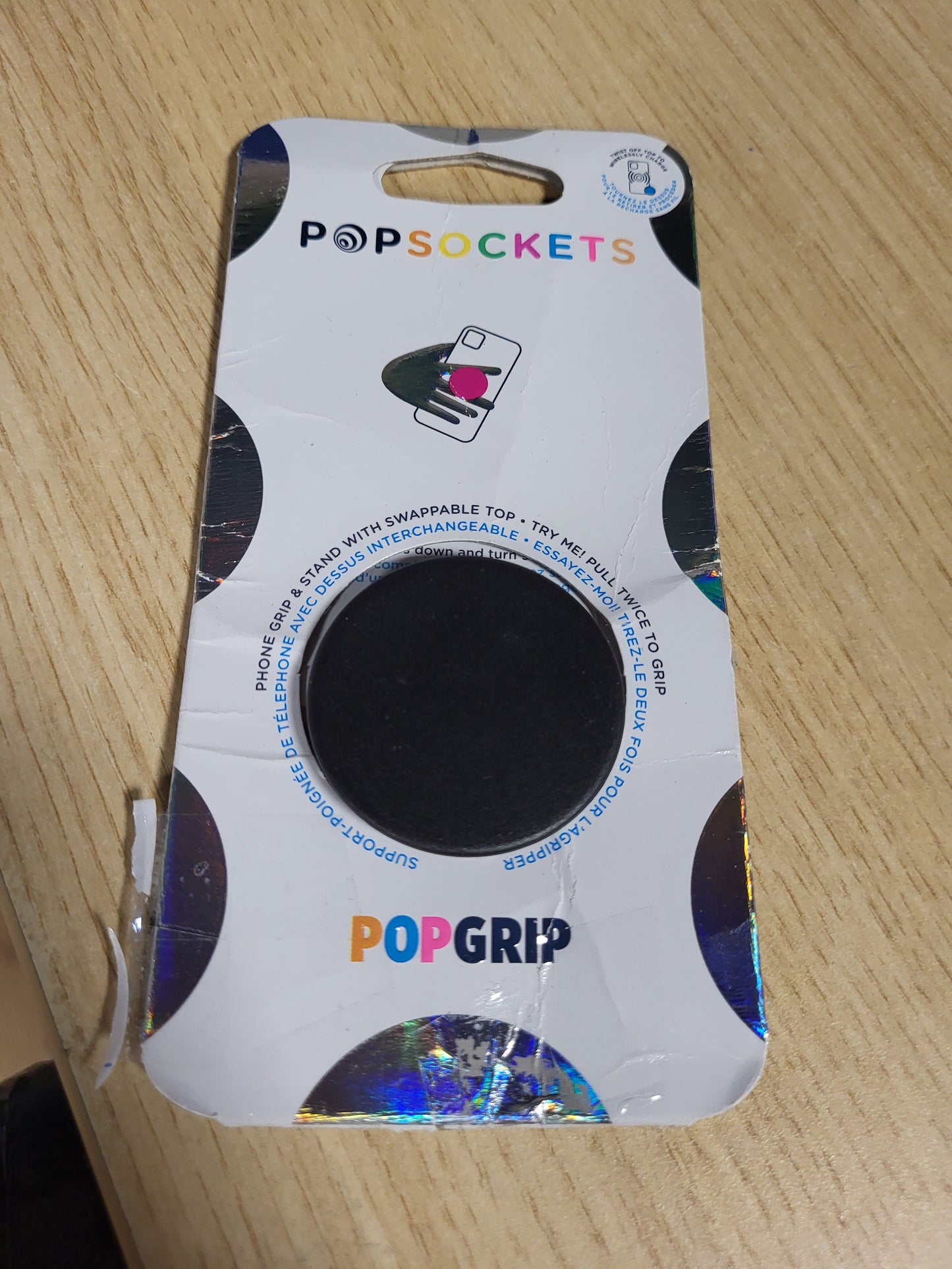 267171 - Popsockets Mbajtëse Telefoni Popgrip, e Zezë, 40 x 7 x 40 mm