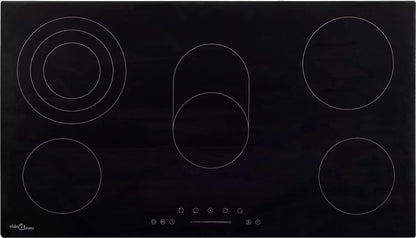 181613 - VidaXL Pllakë Gatimi Qeramike me 5 Zona Ngrohjeje, Kontroll me Prekje 90 cm, 8500 W