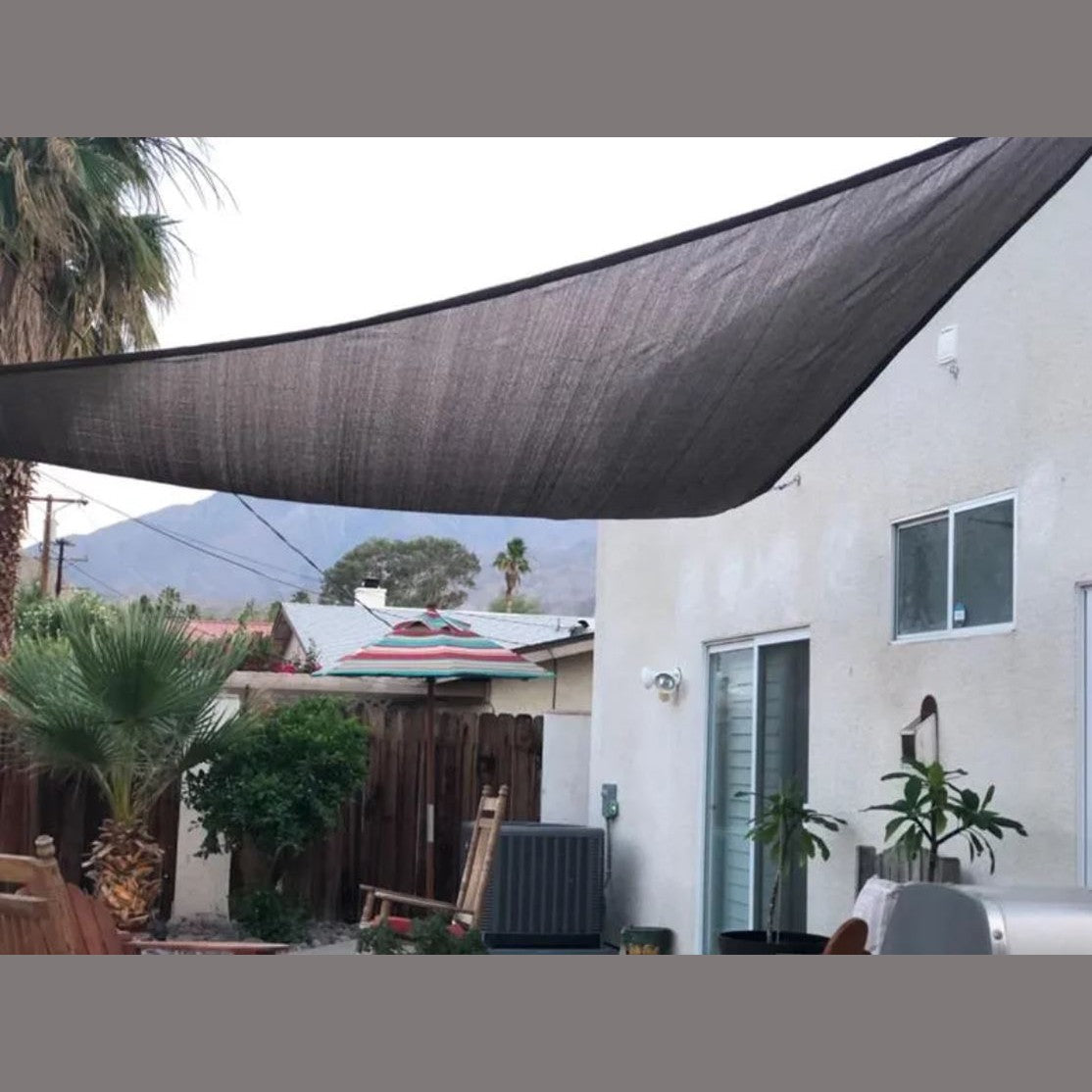 270015 - Tenda dielli Triangle Sail Anti-UV Pëlhurë HDPE Mbulesë për Bimë Kopshti, Rrjetë Hije për Gazebo, Pëlhurë Hije për Pishinë, Verandë të Jashtme