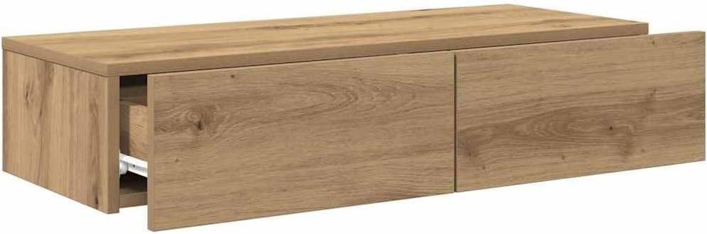 244723 - vidaXL Raft Muri me Sirtarë Artizanal Lisi 100x36x19 cm, Dru i Inxhinieruar