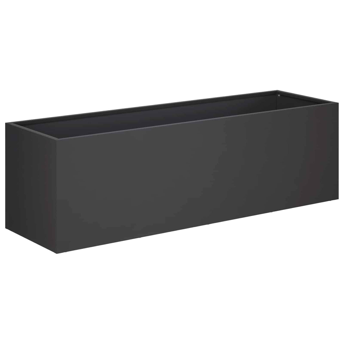 291109 - vidaXL Vazo Kopshti e Zezë 60 x 30 x 30 cm Çelik i Petëzuar në të Ftohtë