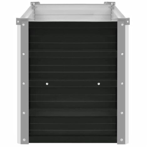 270003 - vidaXL Krevat i Ngritur për Kopsht, Antracit, Çelik i Galvanizuar, 160x40x45 cm