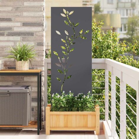 265596 - Ekran për Privatësi Kopshti Antracit 50 x 140 cm Çelik