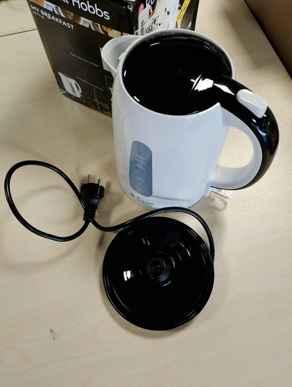 162695 - RUSSELL HOBBS Çajnik My Breakfast, 1.7L, 2200W, me Element Ngrohës të Fshehur, Filtër Lëvizshëm Kundër Gëlqeres, Fikje Automatike, Tregues i Nivelit të Ujit të Jashtëm, Hapje Automatike e Kapakut, Modeli 25070-70