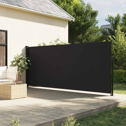 280047 - vidaXL Tendë Anësore e Tërheqshme, E Zezë 180x300cm