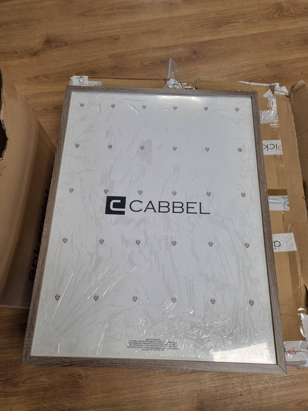 175740 - CABBEL Kornizë Prej Lisi të Errët 60x80cm, Druri MDF me Xham Akrilik, Ideale për Foto, Postera, Puzzle dhe Dokumente, Stil Natyral dhe Elegant