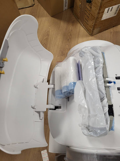 183009 - LELO PAWS - Kuti Plehrash për Mace të Vetëpastrueshme, Elektrike XXL, 74L, Rrotulluese, Kontroll me Aplikacion, i Sigurt, me Qese Plehrash dhe Deodorizues, për Mace të Shumëfishta, E Bardhë