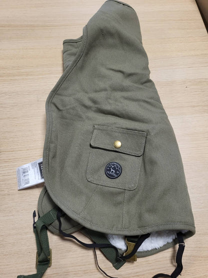 183320 - HUNTER UPPSALA TREND xhaketë për qen, e rezistente ndaj ujit dhe erës, e ngrohtë, stil parka, e pambuk, e larëshme, e rregullueshme, ngjyra: kaki, madhësia: 40