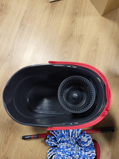 183327 - VILEDA Sistem Pastrimi Dyshemeje H2PrO Spin Mop me Shtrydhje Pedale dhe Dy Depozita Uji të Pastër dhe të Ndotur, Flop Mikrofibër, Dizajn Ergonomik