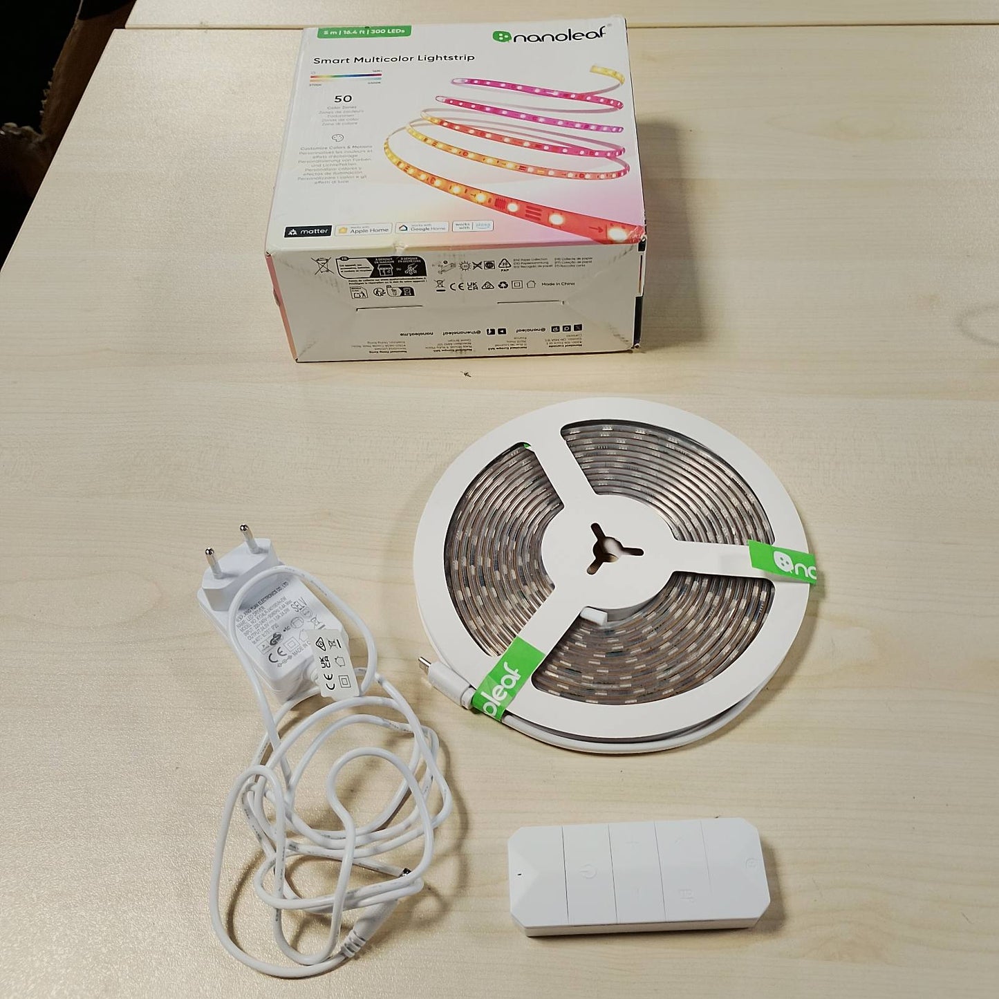 183489 - NANOLEAF Shirit LED Matter WiFi Gradient 5M, 300 LED të Adresueshme RGBIC, Kontroll nëpërmjet Aplikacionit dhe Zërit (Alexa Siri Apple Google Home)