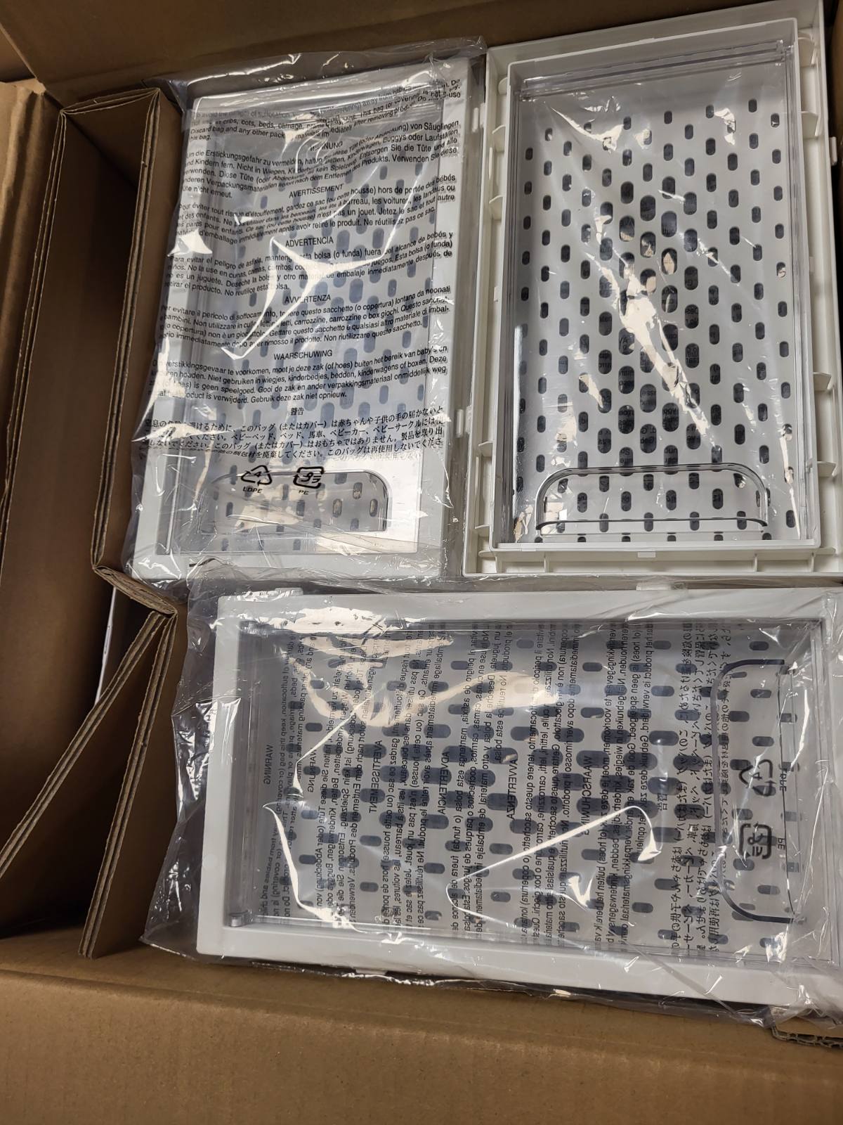 183677 - AMAZON BASICS - Pako me 12 Kutiza Ruajtje Këpucësh, të Palosshme, të Vogla, të Transparente