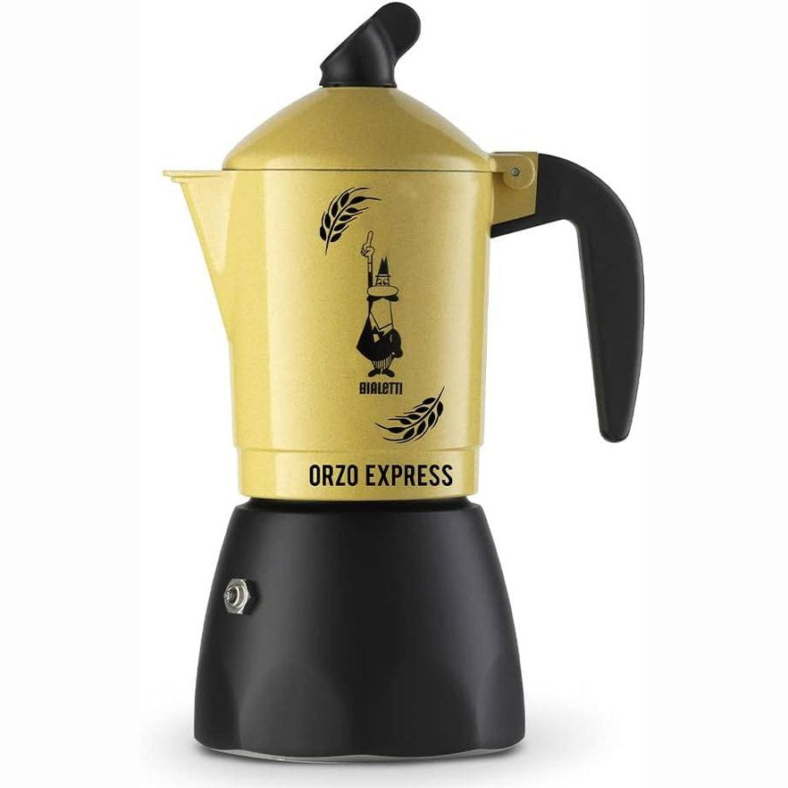 183881 - BIALETTI Makinë për Kafe Orzo Express, Kapaciteti 2 Filxhane, Jo e Përshtatshme për Induksion, Ngjyra e Verdhe