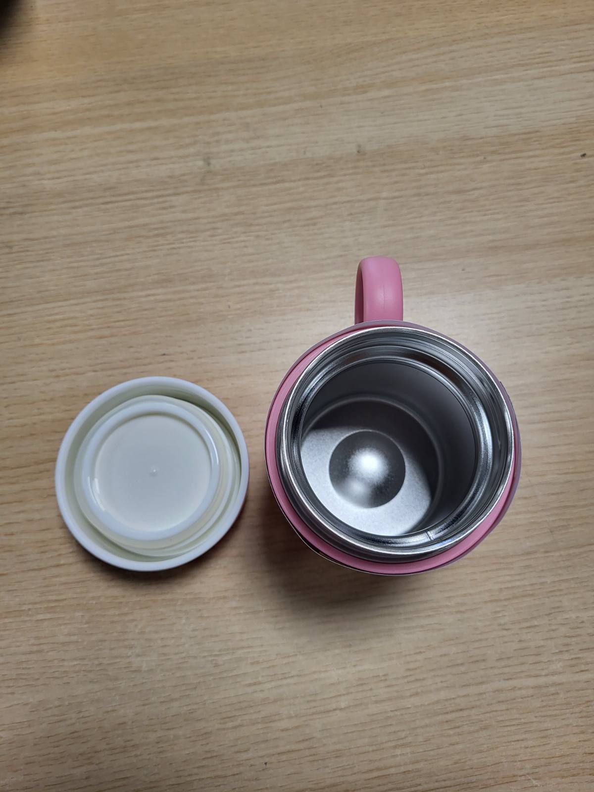 184502 - PIONEER Gotë e Izoluar DrinkPod me Dorëzë, Çelik Inoks me Mure të Dyfishta, Kapacitet 0.28L, Mban Ushqimin të Nxehtë për 6 Orë, të Ftohtë për 24 Orë, I Papërshkueshëm nga Rrjedhja, Pa BPA - Rozë