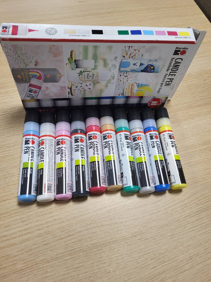 184519 - MARABU - Set Stilolapsash me Qiri, 10 Stilolapsa të 25ml Secili, Ngjyrë Dylli e Butë pro Dritës dhe Motit, Me Bazë Uji, Pa Erë