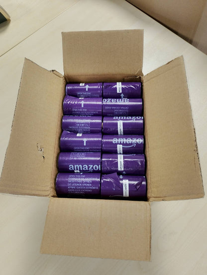184569 - AMAZON BASICS Qese për Jashtëqitje Qensh pa Dozator, Ngjyrë Livando, 900 Qese (60 Pako me nga 15 Qese Secila)