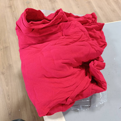 185102 - KOMFORTEC Çarçaf i Montuar në Xhersi, 100% Pambuk, 200x200cm, 135g/m², i Certifikuar Oeko-Tex, me Elastik - i Kuq