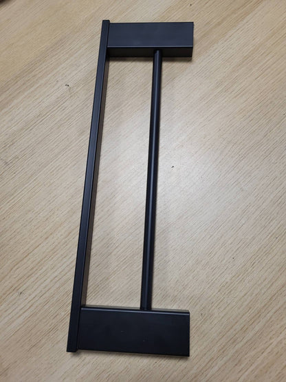 185587 - LEEKAYER - Mbajtëse Peshqirësh e Dyfishtë prej Çeliku Inoks 40 cm, e Zezë, Montim Muri për Banjo, Aksesorë Banjoje