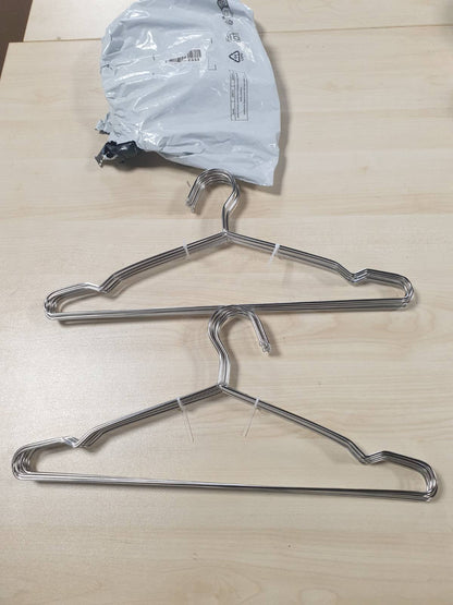 185767 - AMAZON BASICS Varese Rrobash prej Çeliku Inox, Pako me 20 Copë, Krom
