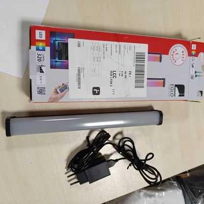 185830 - EGLO Pako me 2 Drita LED të Zinj për Dhoma Lojërash dhe Dekorim Festa, Llamba Tavoline me Efekte Drite të Ngrohta dhe RGB, Përfshin Telekomandë dhe USB, Materiali Plastike